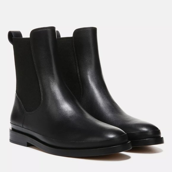 Vince Cecyl Chelsea Leather Ankle Boot - Black - Size 10 - Like New